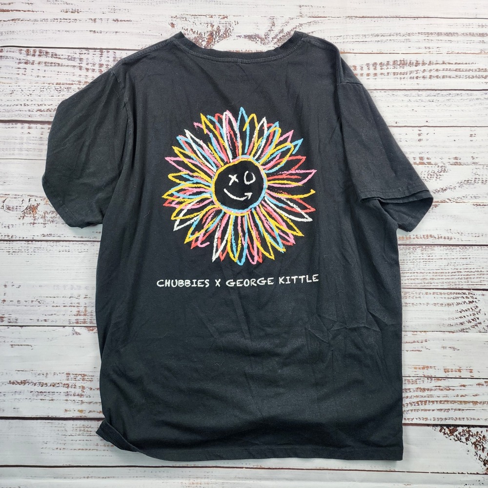 Chubbies x George Kittle Signature Collection T-Shirt Men's XXL Black Graphic